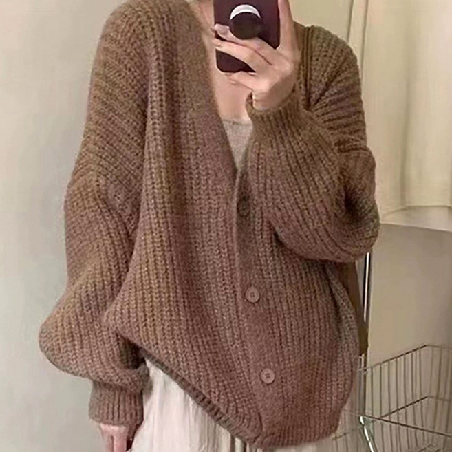 데일리쮸 여성 하찌 니트 가디건