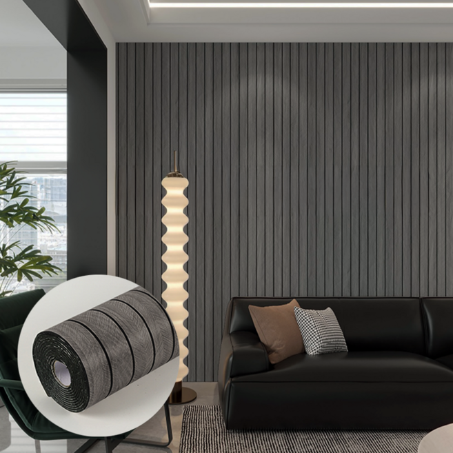 믿음직함 접착식 붙이는 3D 템바보드 단열 벽지 방음 시트지, 헤링본그레이