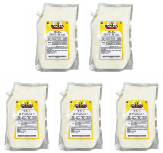 제이케이푸드 코다노 레몬 마요소스 2kg 샐러드 드레싱 업소용 소스, 1개