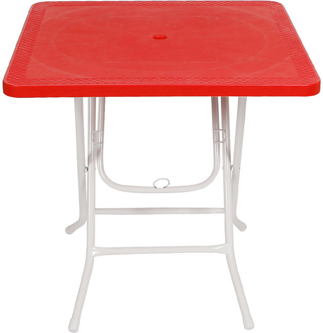지오리빙 접이식 플라스틱 사각 테이블, 레드