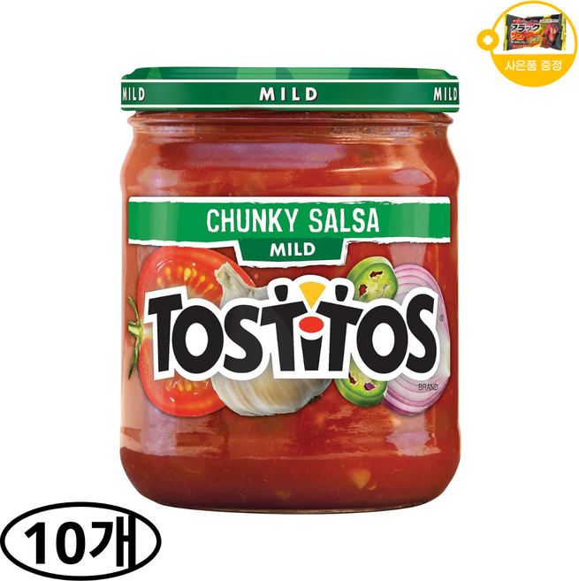 토스티토스 살사소스 청키 살사 마일드 사은품 추가증정, 10개, 439.4g