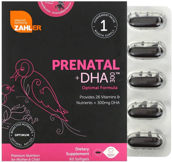 Zahler Prenatal + DHA 300 소프트젤 60정, Zahler Prenatal + DHA 300 ..., 1개 - 쿠팡