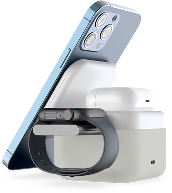 아이무버 25W 맥세이프 3in1 고속 무선충전기, 1개