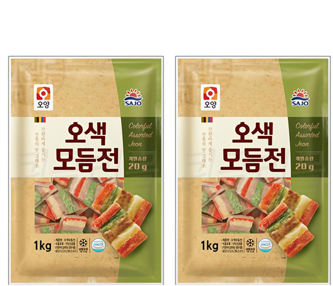 사조오양 오색모듬전 1kg +1kg, 2개