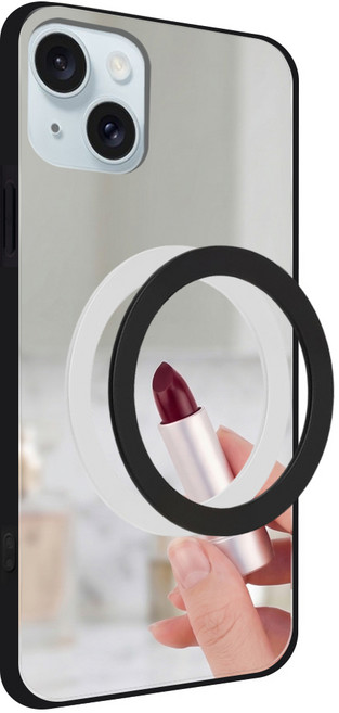 더조은셀러 리얼미러 메탈링 커스텀 맥세이프 플레이트 강화유리 진짜 거울 케이스