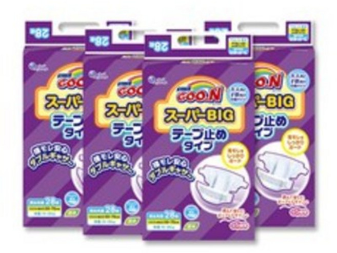 군 슈퍼빅 테이프형 기저귀 남녀공용 15~35kg, 점보형 이상(3XL), 336매