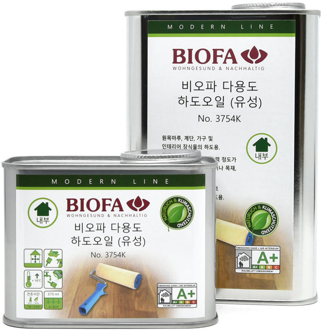 비오파 하도오일 3754K (강력한 침투와 목재 재질 강화 하도용 오일), 1개, 375ml