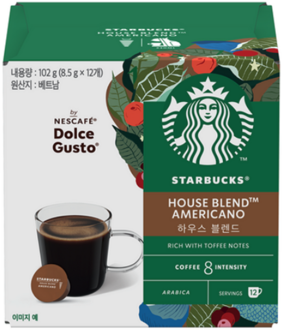 스타벅스 하우스블렌드 캡슐커피, 8.5g, 1개입, 12개