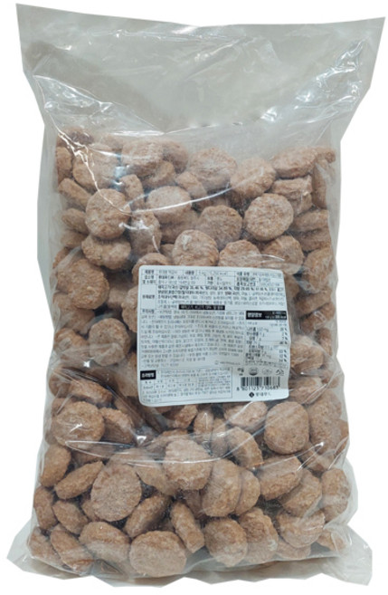 롯데햄 떡갈비 5kg 대용량 업소용 떡갈비 한입, 1개