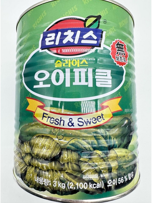 리치스 슬라이스 오이피클, 1개, 3kg