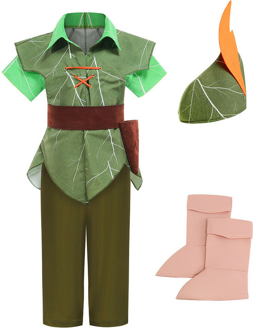 Aiiyya 할로윈 코스튬 포레스트 피터팬 퍼레이드월드 남아 피터팬 디즈니 할로윈의상 코스튬 키즈 어린이 코스프레