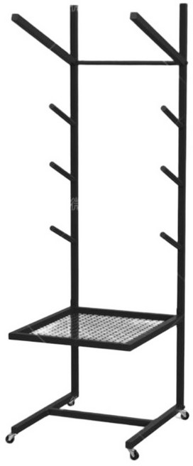 요가매트 거치대 짐볼 철제 선반 수납대 스튜디오 폼롤러 휠 다용도 랙, 골드