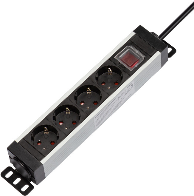 고용량 알루미늄 4구 멀티탭 4000W 에어컨 냉장고 멀티콘센트 과부하 파워탭, MG450MSDG 4구5m 실버, 1개