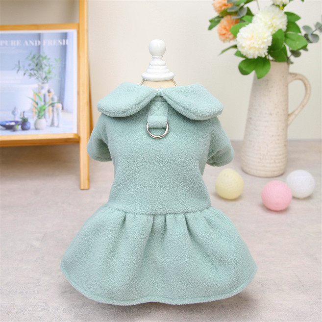 코코스튜디오 반려동물 신 폴리 하네스 프릴 치마, 민트, 1개