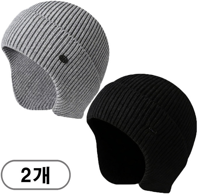 차쿠 1+1 귀덮는 비니 방한 니트 비니 레옹털모자