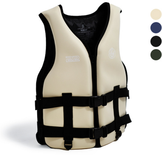 SUB22 네오플렌 구명조끼 부력보조복 라이프자켓, 베이지