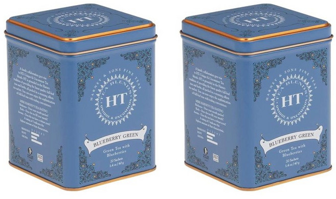 Harney & Sons 하니앤손스 블루베리 그린 티 20개입 2팩, 2개