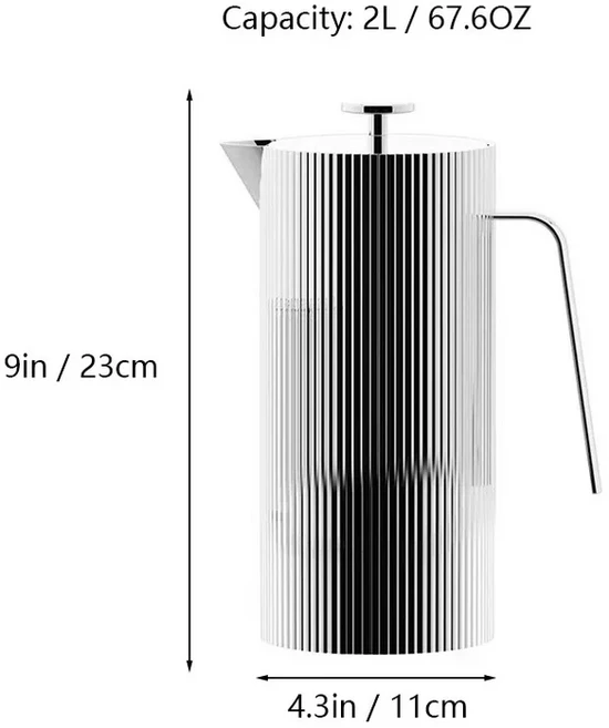 스테인레스 스틸 주전자 2 리터 냉수 뚜껑이 달린 투수 거실 홈 장식 스칸디나비아 스타일 선물, 01 Pitcher