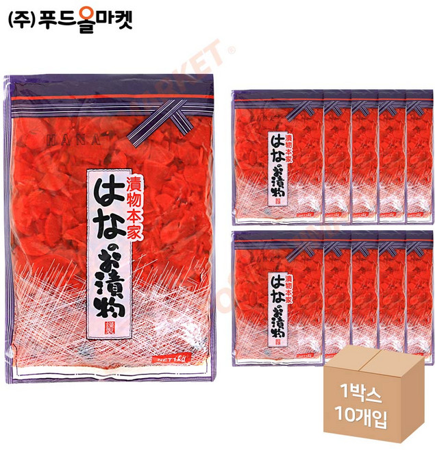 푸드올마켓_ 하나 후쿠진스케 1kg /복신지 한박스 (1kg x 10ea), 10개