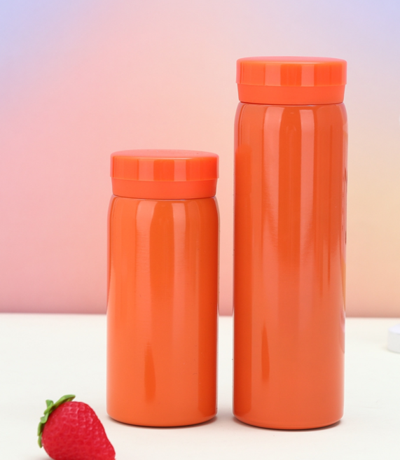 램프의지니 미니 보온보냉 텀블러, 1개, 200ml, 오렌지