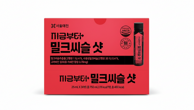 지금부터 밀크씨슬 샷 액상 간편 타우린 고카페인 음료, 1개, 750ml