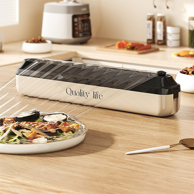 Jeernare 무타공 랩커팅기 가정용 호일 랩커터기 주방 다용도 랩절단기 슬라이딩 흡착식 안심 커팅, 1개, 블랙