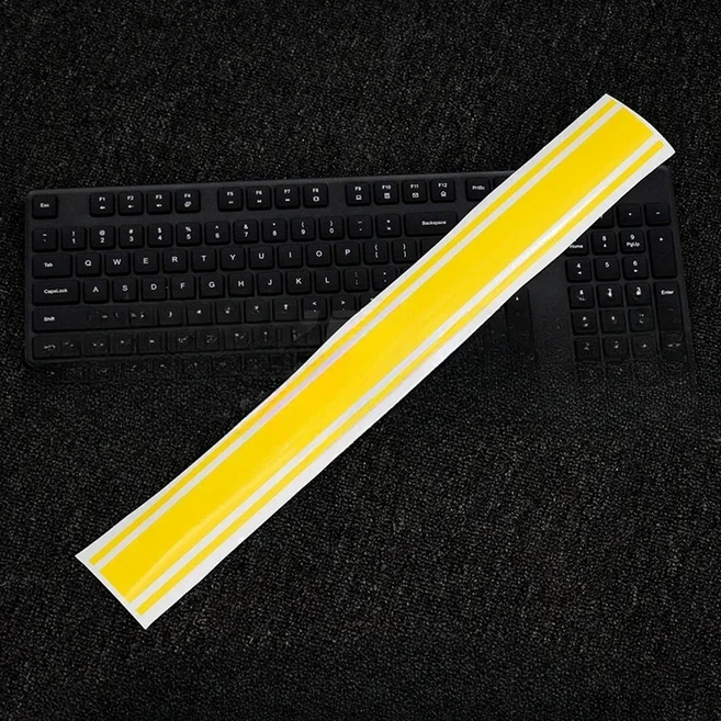 줄무늬 바이크 오토바이 스티커 자기 접착 비닐 데칼 연료 탱크 측면 패널 용 액세서리 레이싱 헬멧 장식, 01 5x50CM, 05 YELLOW, 1개