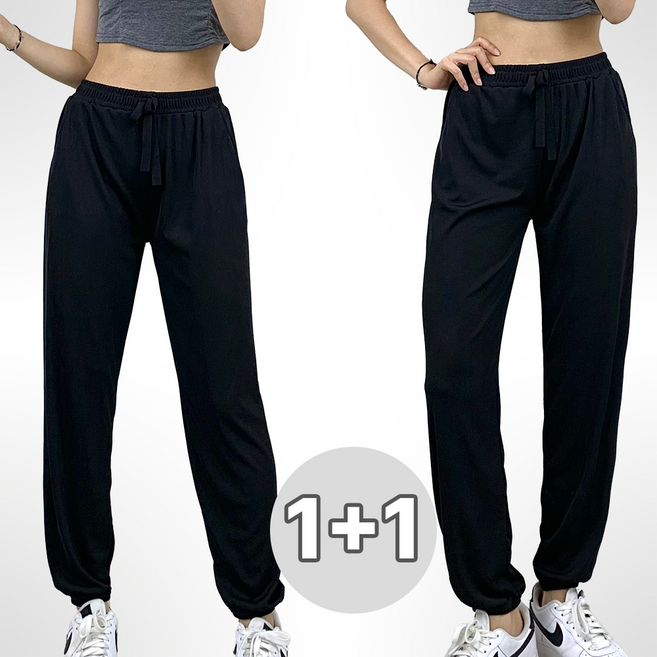릴리안나 1+1 여성 아이스 편한 밴딩 조거 팬츠 바지