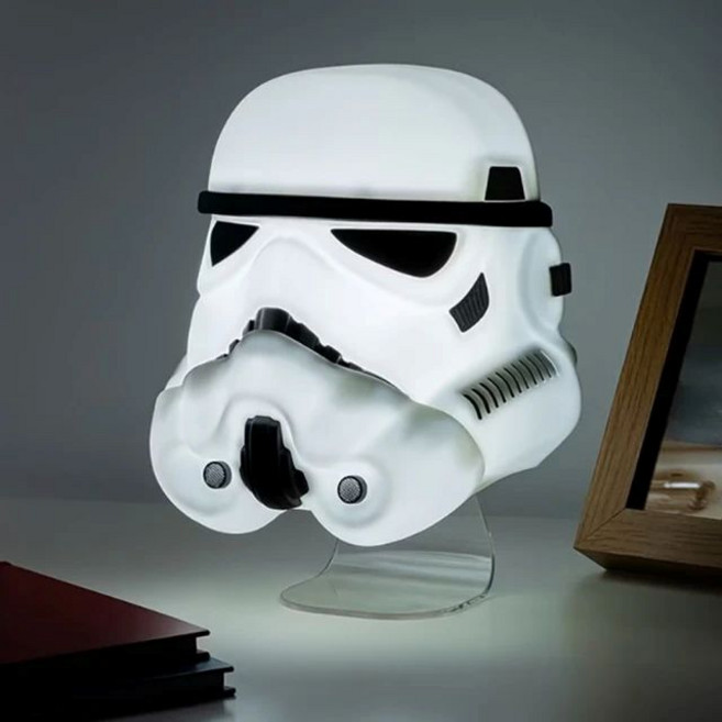 Star Wars 星際大戰 帝國風暴兵面具造型 兩用壁掛式桌燈, 黑白