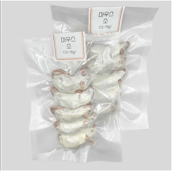 <쥐선생>냉동마우스 10마리 세트 [소] 12~16g, 10개, 14g