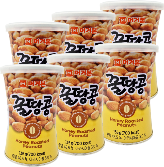 머거본 꿀땅콩, 135g, 6개