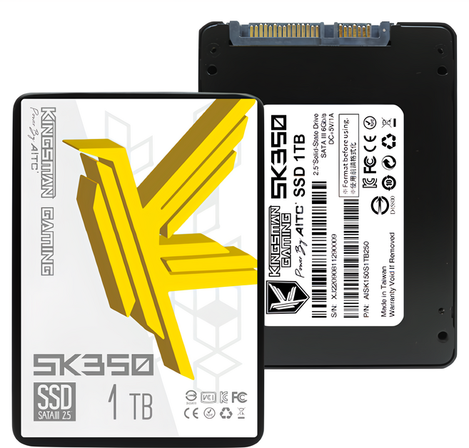 AITC 艾格 SATAIII SSD 固態硬碟 PS4 2.5吋, SK350, 1TB