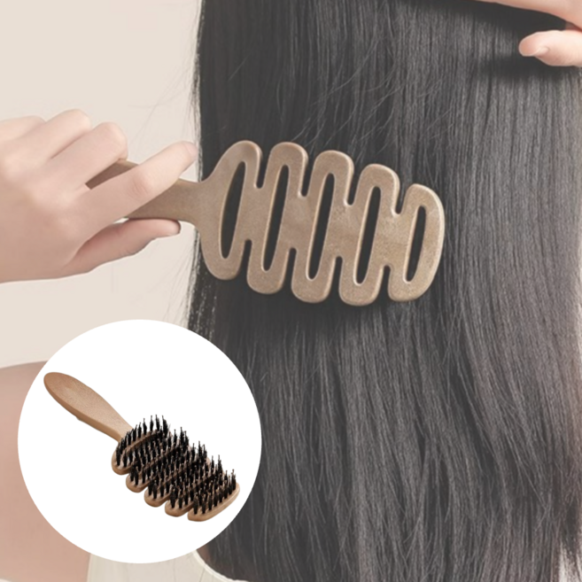 모노마 엉킴방지 돈모 브러쉬, 1개, 브라운