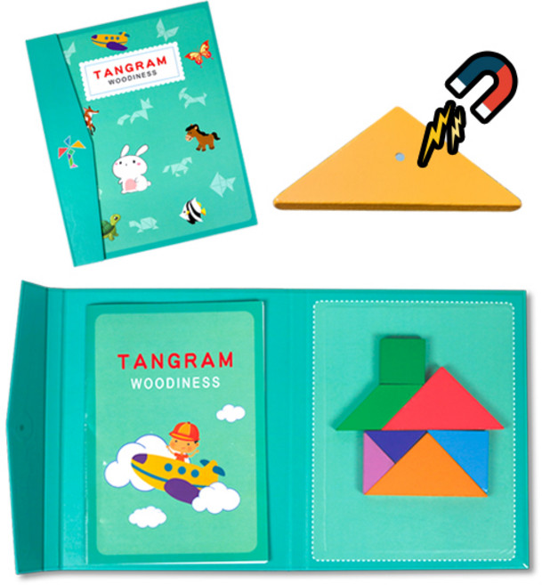 나비북스 탱그램 자석북 자석칠교놀이 칠교, 1개