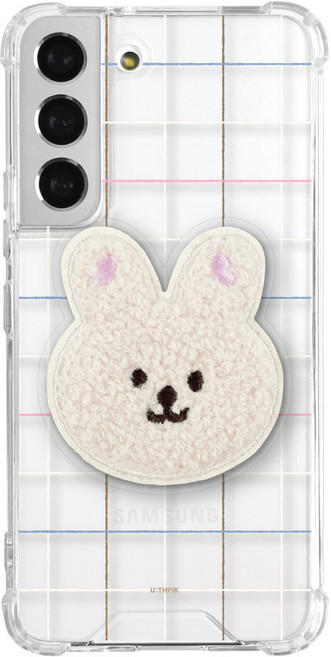 뽀글 프렌즈 코튼 체크 아크릴 톡톡 에어룸 케이스