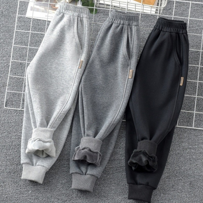 <케이유유컴퍼니>키즈 주니어 남여공용 겨울 밍크기모바지 운동복바지