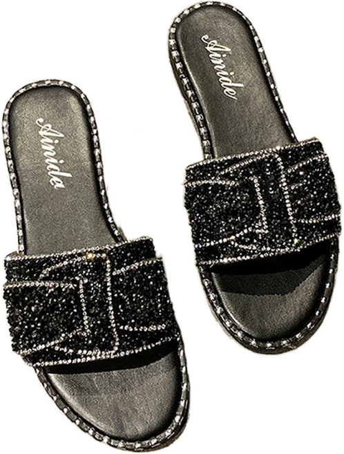 셀럽당 여성 샌들 빅사이즈 225-265 여성화 큐빅 패션 여름 슬리퍼