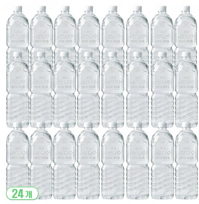 제주삼다수 먹는샘물 그린 광복 80주년 에디션 무라벨, 2L, 24개