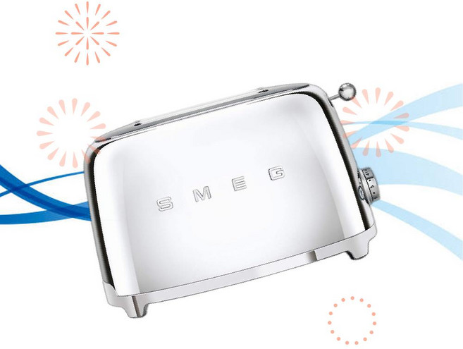 Smeg 스메그 토스터기 TSF01SSEU 두 조각용 토스터 TSF01SSEU-크롬 크롬 M4