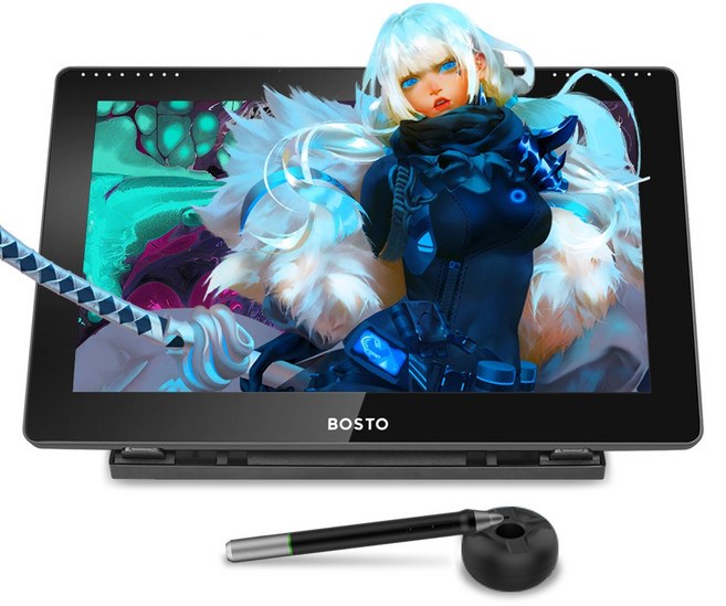보스토 터쳐블 펜 디스플레이 액정 타블렛 15.6인치, BT-16HDT(듀얼터치)