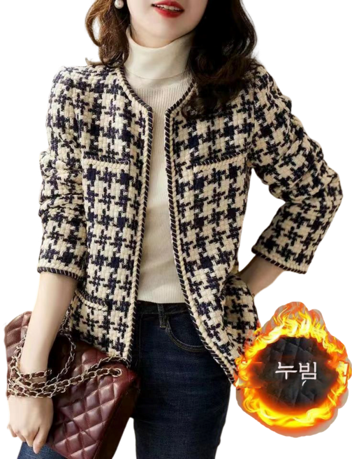 여성용 봄가을겨울 트위드 누빔/노누빔 데일리 자켓 Women's Jacket 뉴타임즈