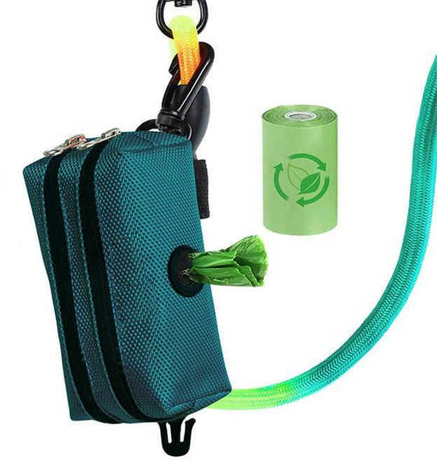 애완 동물 쓰레기 봉투 옥스포드 천 휴대용 분해성 개 똥 주머니 보관 가방 야외 산책 여행을 위한 액세서, 1개