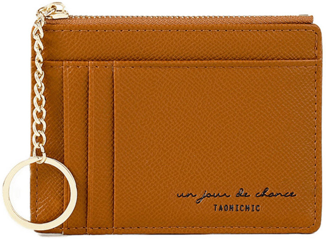 시크벤 여성 체인키링 카드지갑 지퍼형 동전지갑 카드 수납 미니 반지갑