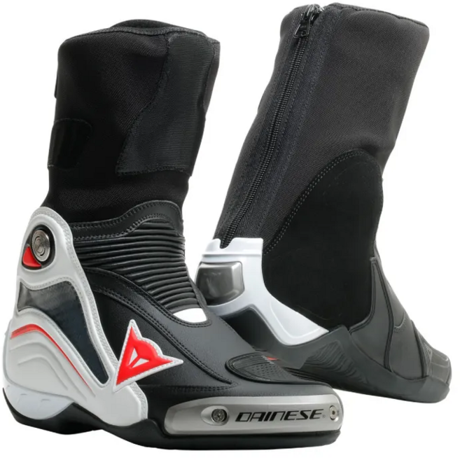 DAINESE AXIAL D1 碳纖維 長筒防摔車靴, 黑白紅
