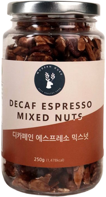 모던구루 디카페인 에스프레소 믹스넛, 1개, 250g