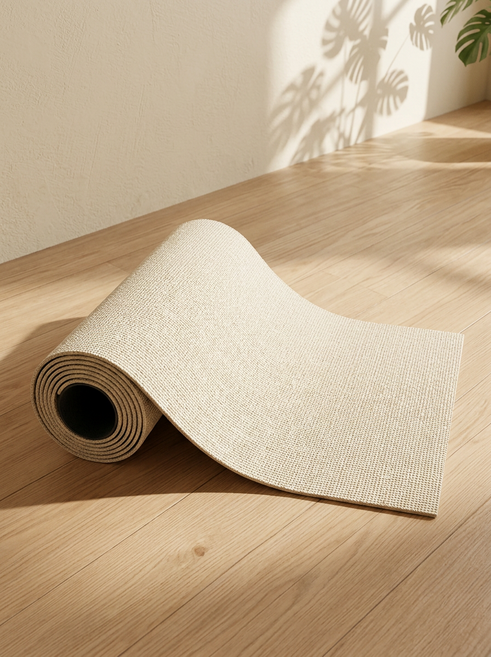 POTTI 고양이 스크래쳐 소파 벽부착형 카페트 매트, 1개, S베이지