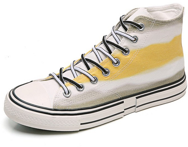 남성 컬러 나염 무늬 하이탑 커플 스니커즈