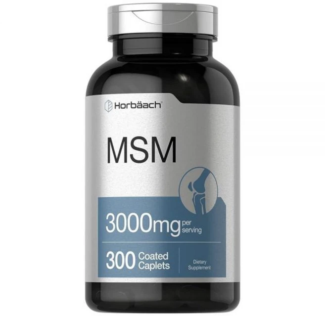 Horbäach MSM 보충제 | 3000mg 코팅 캡슐 300개 칼슘 함유 메틸설포닐메탄 채식주의자 GMO 프리 글루텐 프리, 1개, 300정 - 쿠팡