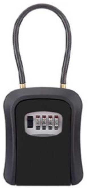 까마느 고리형 비밀번호 열쇠보관함 열쇠함 키박스 키보관, 1개, 블랙