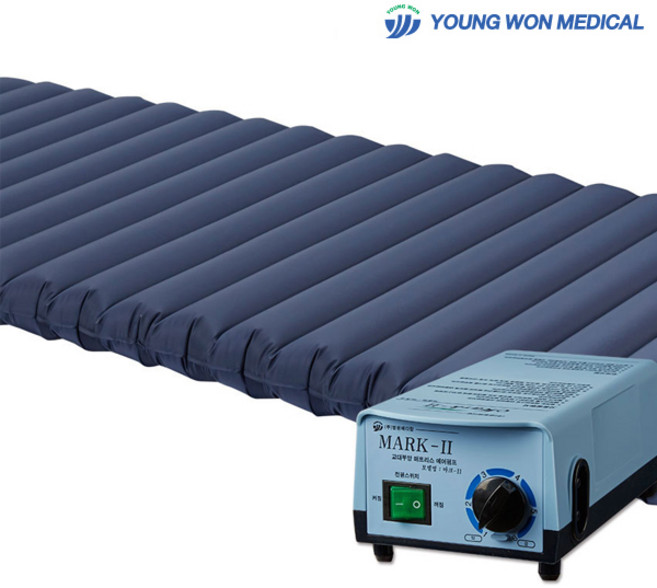 국산 욕창방지 교대부양 름엔 시원하고 겨울엔 따뜻한감촉의 일체형 에어매트리스 MARK-II SILVER, 1개
